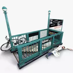 New York Subway Entrance 3d model