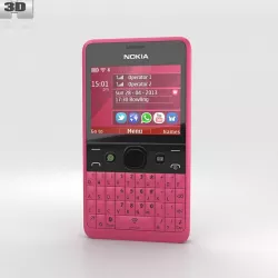 Nokia Asha 210 Pink 3d model