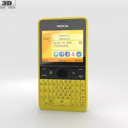 Nokia Asha 210 Yellow 3d model