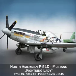 North American P-51D Mustang - Fighting Lady 3d model
