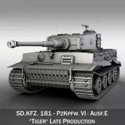 Panzer VI - Tiger - Late Production 3d model
