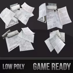 Paper Debris 3d model