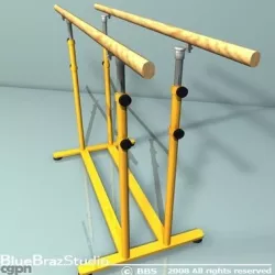 Parallel bars 3d model
