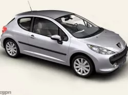 Peugeot 207 3 door 3d model