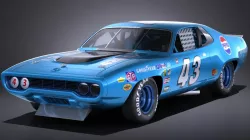 Plymouth Roadrunner NASCAR Richard Petty 1971 3d model