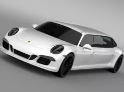 Porsche 911 Carrera 4 GTS Limousine 2016 3d model