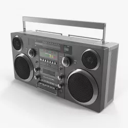 Portable Cassette Boombox 3d model