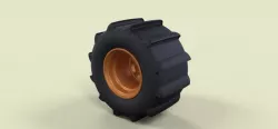 Rear wheel for sand and mud 3d model
