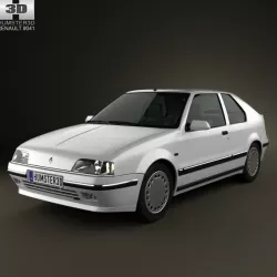 Renault 19 3-door hatchback 1988 3d model