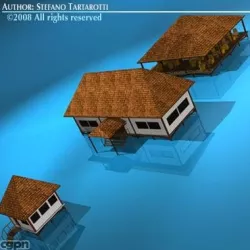 Resort buildings 3d model