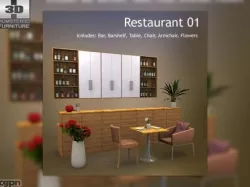 Restaurant 01 3d model