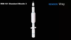 RIM-161 Standard Missile 3 3d model