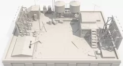Rooftop Un-textured 3d model