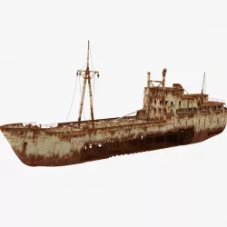 Rusty Ship Wreck 3d model
