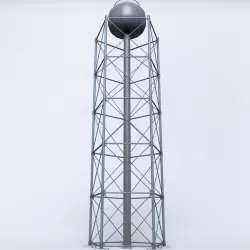 Scaffolding radio tower power small 3d model