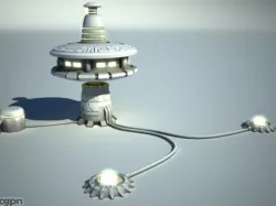 sci fi station 3d model