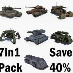Sci Fi Vehicle Pack 3d model