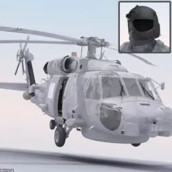 SH60 Seahawk (Military Helicopter) 3d model