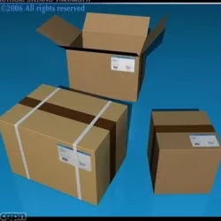 Shipping boxes 3d model