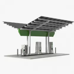 Solar Battery Charging Station 3d model