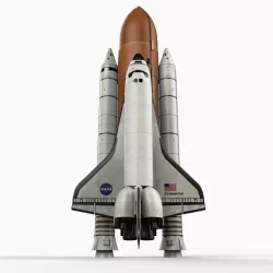 Space Shuttle with Delivery System 3d model