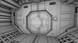 Spaceship Corridor 3d model