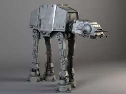 Star Wars AT-AT Walker rigged for Maya 3d model