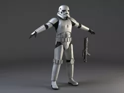 Star Wars Storm Trooper Rigged for MAYA 3d model