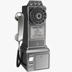Steel American Diner Phone 3d model