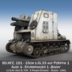 Sturmpanzer1 - Bison - 5PzDiv 3d model