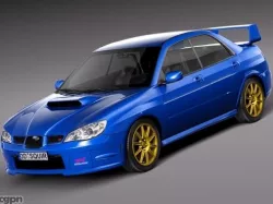 Subaru Impreza STi 2006 3d model