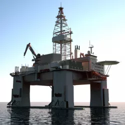 Submersible Drilling Rig 3d model
