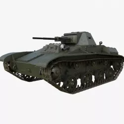 Tank T 60 Soviet Mental Ray 3d model