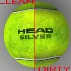 Tennis ball Head Silver 3d model