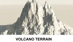 Terrain Volcano 3d model