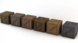 Top Secret Wooden Crates Pack 3d model