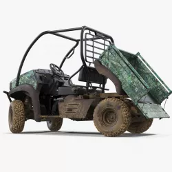 Utility Vehicle 4x4 Camo Dirty Rigged 3d model