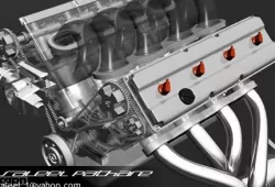 V8 DOHC Engine ver 2 3d model