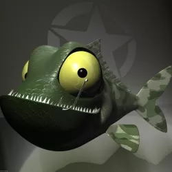 Veteran Fish RIGGED  3d model