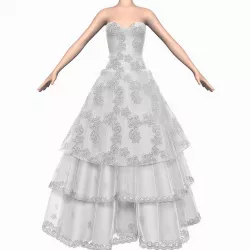Wedding Dress 009 3d model