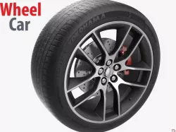 Wheel Car 3d model