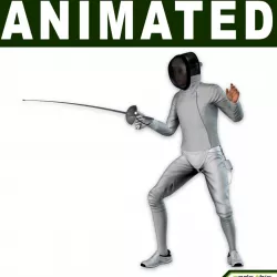 White Fencer CG 3d model