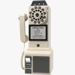 Wild Wolf 1950 American Diner Phone 3d model