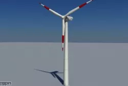 Wind Turbine Land Realtime 3d model
