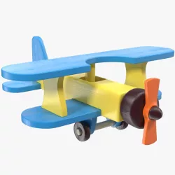 Wooden Aircraft Toy 3d model