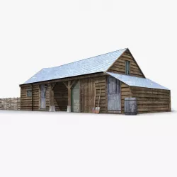 Wooden Barn 3d model