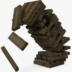 Wooden Falling Tower 3d model