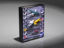 Airbus A320 Collection w/ 14 Textures 3d model