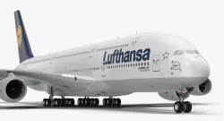 Airbus A380-1000 Lufthansa Rigged 3d model
