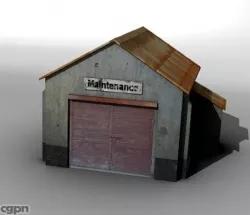 Airfield maintenance building 3d model
